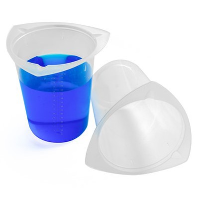 50ml Beakers Tri-chúinne le haghaidh Úsáid Saotharlainne